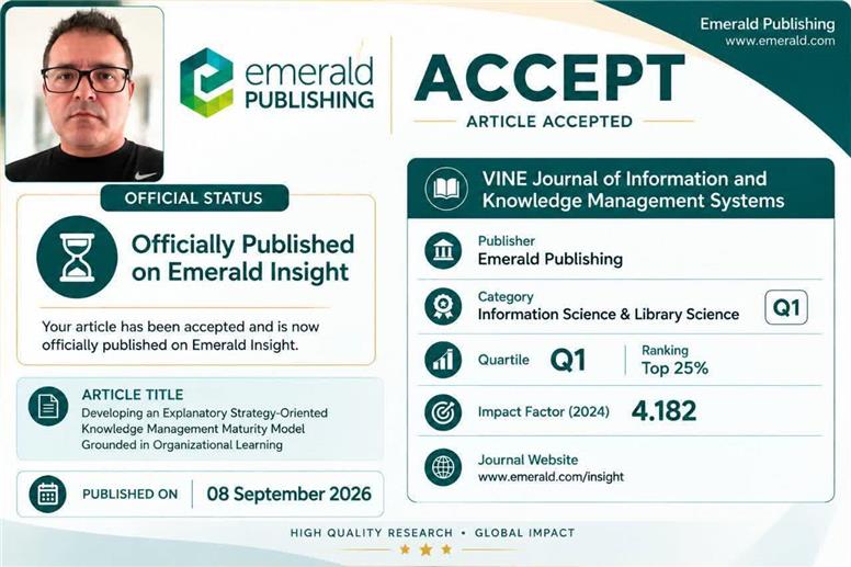 انتشار مقاله نوآورانه دکتر هادی زمانی در نشریه معتبر Emerald Publishing