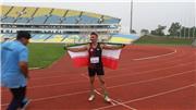 طلای یاشار وقار در دوی ۱۱۰ متر با مانع قهرمانی ناشنوایان آسیا